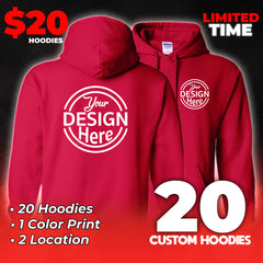 20 Hoodies for $400